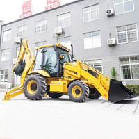 Excavator Loader Mini Wheel Backhoe 4x4 Diesel Berkualitas OEM/ODM Kapasitas 1.2cbm 3T Garansi 2 Tahun untuk Pekerjaan Pemindahan Tanah