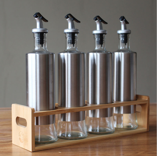 150 ml 300 ml 500 ml Leak-proof Glass Oiler Transparent Glass Bottles For Olive Oil With Stopper