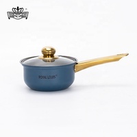 ROYAL LOUIS Ensemble de 12 casseroles très vendues en acier inoxydable avec peinture en aérosol multicolore Batterie de cuisine Marmite en stock Ustensiles de cuisine