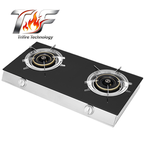 Cuisinière à <span class=keywords><strong>gaz</strong></span> Trifire en verre trempé pour l'Asie du Sud-Est, double brûleur, 5,2 kW, allumage manuel – Offre Spéciale - Product Image 2