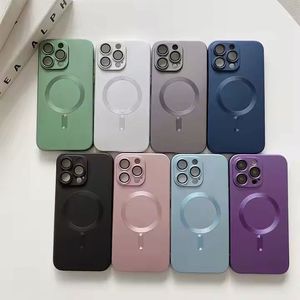 Coque de téléphone en TPU souple givrée de luxe, plaquée, magnétique, brillante, métallique pour femmes, pour téléphone 16 15 14 Pro Max - Product Image 3