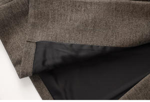 Abito Senza Maniche in <span class=keywords><strong>Lana</strong></span> da <span class=keywords><strong>Donna</strong></span>, Nuova Moda Primavera-Autunno, Scollo a V, Aderente, Semplice, Monopetto, Versatile, Lunghezza Midi - Product Image 4