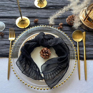 Serviettes en tissu de lin 100% de haute qualité pour une cuisine raffinée Style de serviettes de cocktail classique personnalisé pour les mariages et les fêtes - Product Image 2