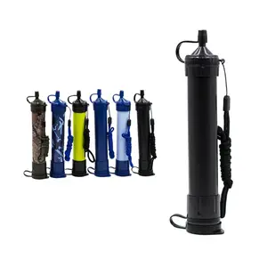 Personal water filter straw for outdoor camping hiking survival kit works on any fresh water source
