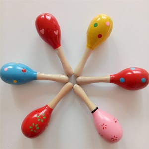 Maracas de Madera, Instrumento de Percusión, Juguete Musical para Bebés y Niños, Herramienta de Enseñanza para la Educación Temprana, Bola de Arena - Product Image 1