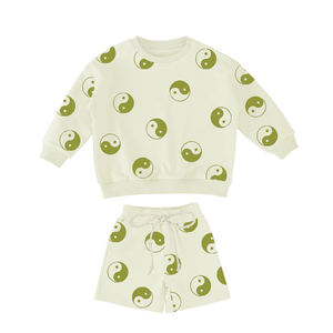 Conjunto de <span class=keywords><strong>ropa</strong></span> de bebé de 2 piezas de verano <span class=keywords><strong>para</strong></span> niños al por mayor de primavera y otoño con estampado personalizado - Product Image 1