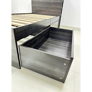 Cama doble Robin con almacenamiento y mesita de noche en gris oscuro - Product Image 5