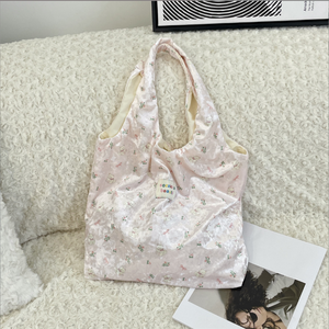 Sac fourre-tout portable pour femme, en polyester, avec broderie motif bonbons, finition métallique polie, petit format, à porter à l'épaule ou sous le bras, pour usage quotidien - Product Image 2