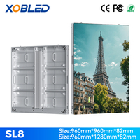 Mur vidéo LED fixe extérieur P6 P8 P10 7500 nits IP66, panneau LED haute luminosité pour plaza, immobilier et façade publicitaire