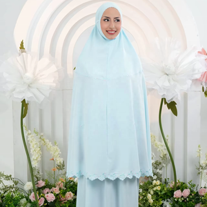 Conjunto de <span class=keywords><strong>Oración</strong></span> Musulmán Informal, Ligero y Modesto, Suave, Transpirable, de Secado Rápido, con Bordado, Abaya de Viscosa, Largo hasta el Suelo, Corte Recto - Product Image 1