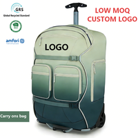 Sac de voyage à roulettes de couleur unie, grande capacité, personnalisable, sac de sport à roulettes ODM 30L, sac en polyester pour voyage OEM