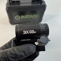 BUZZARD Optics 3X Premium Prism Magnifier Fixed 3X Magnification Bright Clear Image Tactical Prism Sight Hunting Optic Accessory
