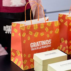 Bolsas de Papel Kraft Reciclables y Desechables Ecológicas para Comida para Llevar de Restaurantes, con Impresión Personalizada de su Propio Logotipo - Product Image 2