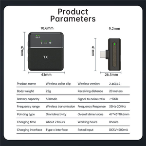 Chuyên Nghiệp Không Dây Lavalier Mic Sx8 Loại C Máy Tính Để Bàn Sử Dụng Condenser Microphone Chống Tiếng Ồn Di Động Giá Trị Cao Lợi Thế - Product Image 6