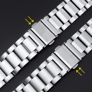 <span class=keywords><strong>Bracelet</strong></span> de montre en <span class=keywords><strong>acier</strong></span> inoxydable à trois maillons, argenté, à libération rapide, 18mm 20mm 22mm 24mm, pour <span class=keywords><strong>Seiko</strong></span> - Product Image 4
