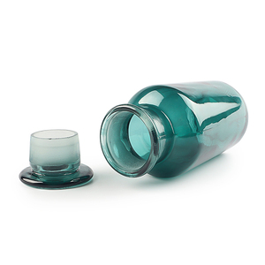 30ml 60ml 125ml 250ml 500ml 1000mlガラスコルク蓋付きカプセル試薬ボトル用塗装ヴィンテージグリーンガラスボトル - Product Image 5