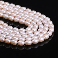 Perles d'eau douce naturelles de qualité AAA perles de riz ovales 36cm perles semi-finies perles en vrac pour collier bracelet à faire soi-même