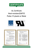 Botones a presión de plástico ignífugos con certificación UL-Sujetadores resistentes al fuego para ropa de seguridad y ropa de trabajo industrial
