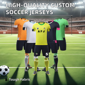 Vente en gros Vêtements de football verts Couleur Séchage rapide Uniforme de football Jeu d'équipe Ensemble d'entraînement Uniforme Adulte Enfants - Product Image 5