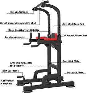 Équipement de fitness multifonctionnel pour la maison, barre de traction réglable, station de dips, machine d'entraînement de la force musculaire abdominale - Product Image 3