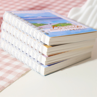 A7 Mini-Spiralnotizbuch mit Vier-Jahreszeiten-Motiv, liniertes Taschennotizbuch, 80 Blatt, 80 g/m², ästhetisches Reise-Schreibwarenset für Studenten