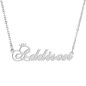 Unisex personalizzato 18K oro placcato sottovuoto in acciaio inox alla moda collana <span class=keywords><strong>con</strong></span> nomi personalizzati per i regali di anniversario - Product Image 2