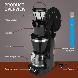 <span class=keywords><strong>Cafetera</strong></span> por goteo <span class=keywords><strong>programable</strong></span> con jarra de vidrio, máquina de café con temporizador de 24H y sistema antigoteo, mantiene el calor automático, 10 tazas - Product Image 5
