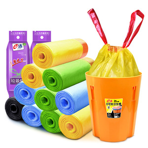 Drawstring Trash Bags Kitchen Garbage Bags Large Garbage Bin Bathroom Trash Can Bin Liners Plastic Bag Dispenser Household
