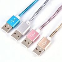 Câble Micro USB Câble de données de chargeur rapide tressé en nylon pour Samsung