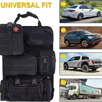 Organisateur de siège arrière de voiture tactique personnalisable en Oxford imperméable avec système MOLLE, sac de rangement extérieur pour appareil photo
