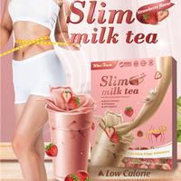 Thé au lait minceur à la saveur de fraise de Chine, perte de poids rapide, ventre plat, détox, thé au lait minceur, brûleur de graisse du ventre