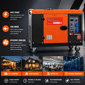 Générateur silencieux 4kva 5kva 6kva 7kva 6.5kva triphasé 50 Hz 60 5000 Watt, pièces de générateur S6500DS-5, excellent rapport qualité-prix - Product Image 2