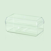 Boîte d'emballage alimentaire en plastique PET pour rouleaux d'œufs, pâtisseries, viande séchée, collations, boîte cadeau transparente rectangulaire, modèle K-02