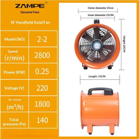Extractor Portátil, Ventilador Axial de Alto Volumen, a Prueba de Explosiones, con Rodamiento Neumático de Bolas, 220V CA, OEM/ODM Personalizable, para Hoteles, 750W