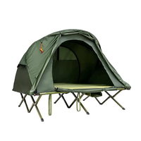 Tente de couchage automatique pour glamping, lit de tourisme imperméable à l'eau, toile compacte, pour camping, pour 1 à 2 personnes
