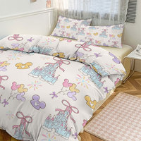 Parure de lit personnalisée la plus vendue, motif dessin animé anime, drap, couette, housse de couette et taies d'oreiller Kawaii pour fille