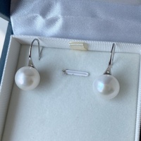 Boucles d'oreilles clous en argent 925 avec perles de culture d'eau douce de 12 mm, style bohème, serti circulaire creux, tendance, simple, cadeau