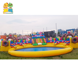 Château gonflable commercial avec toboggan aquatique pour piscine, château gonflable sur mesure pour les enfants, <span class=keywords><strong>en</strong></span> <span class=keywords><strong>vente</strong></span>, parcs aquatiques - Product Image 4