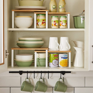 Hot Selling Modern Standing Type Bamboo Iron Cabinet <strong>Shelf</strong> Organizer 4 Pack Spice Racks <strong>Top</strong> Organizers Kitchen <strong>Counter</strong> <strong>Shelves</strong> - Product Image 4