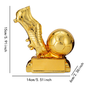 جائزة كرة القدم على شكل حذاء رياضي من الراتنج المطلي كهربائياً من وي فيستا، تمثال تذكاري للمناسبات الرياضية - Product Image 2