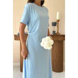 เดรสเด็กสีฟ้าอ่อน คอปกจีบ เอวธรรมชาติ ผ้าทอ ระบายอากาศได้ดี ใส่สบายทุกวัน - Product Image 2