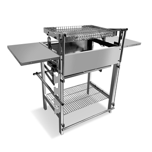 Barbecue portable rotatif en acier inoxydable avec plateau à charbon réglable et design à rotation pour la maison, la cuisine, l'extérieur et le camping - Product Image 1