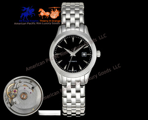 นาฬิกาข้อมือผู้หญิงทรงกลมคลาสสิก แสดงวันที่ นาฬิกาสำหรับใส่ทำงานหรือลำลอง สายสแตนเลส - Product Image 5