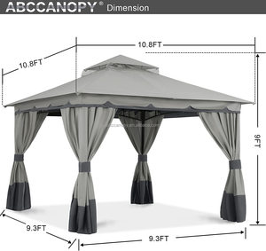 ABCCANOPY 10x10/12Ft Patio Gazebo Toldo con techo suave sedy zahradni Altan se zavesy <span class=keywords><strong>Valencia</strong></span> 3x3m Garden Point - Product Image 6