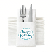 Offre Spéciale – Serviettes Airlaid 2 plis de style sac, avec logo et design personnalisés, imprimées par transfert thermique pour mariages, banquets et fêtes