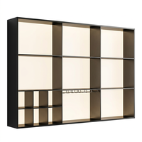 Étagère de présentation murale en acier inoxydable pour magasin, vitrine commerciale, présentoir de marchandises, décoration murale