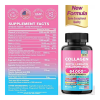 Capsules de collagène marin pur, formule pour garder la jeunesse, soutien des articulations et de la peau, renforce les cheveux et les ongles, complément alimentaire naturel pour la santé