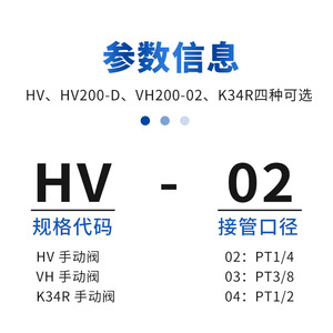 วาล์วแบบแมนนวล DDE HV 02 PT1/4 วาล์วแบบก้านโยกสามตำแหน่งสี่ทางสำหรับการเปลี่ยนทิศทางกระบอกสูบ - Product Image 1