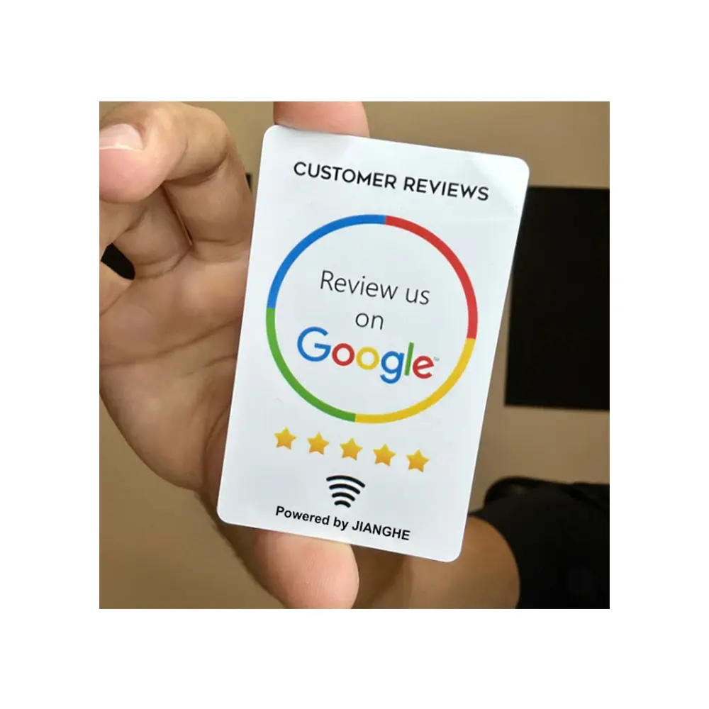 Personalizado programável Google revisão NFC cartão Qr código N213 NFC Google revisão cartões