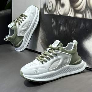 Chaussures de sport tendance pour hommes, classiques, fermées, respirantes, imperméables, durables, à semelle épaisse, rehaussantes, pour la course en extérieur - Product Image 2